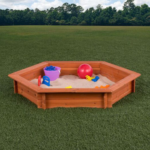 CreativeCedarDesigns 4.3' Hexagon Sandbox with Cover & Reviews